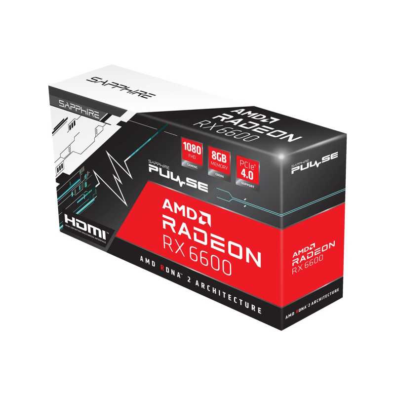 SAPPHIRE PULSE RADEON RX 6600 GAMING 8GB GDDR6 HDMI / TRIPLE DP - 1