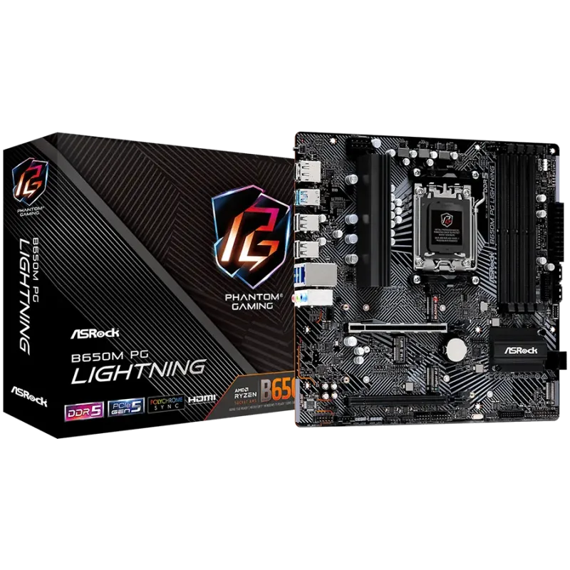 ASROCK B650M PG Lightning mATX AM5 DDR5 - 1