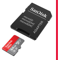 SanDisk Ultra microSDXC 64GB + SD Adapter 140MB/s A1 Class 10 UHS-I EAN:619659200541 - 3
