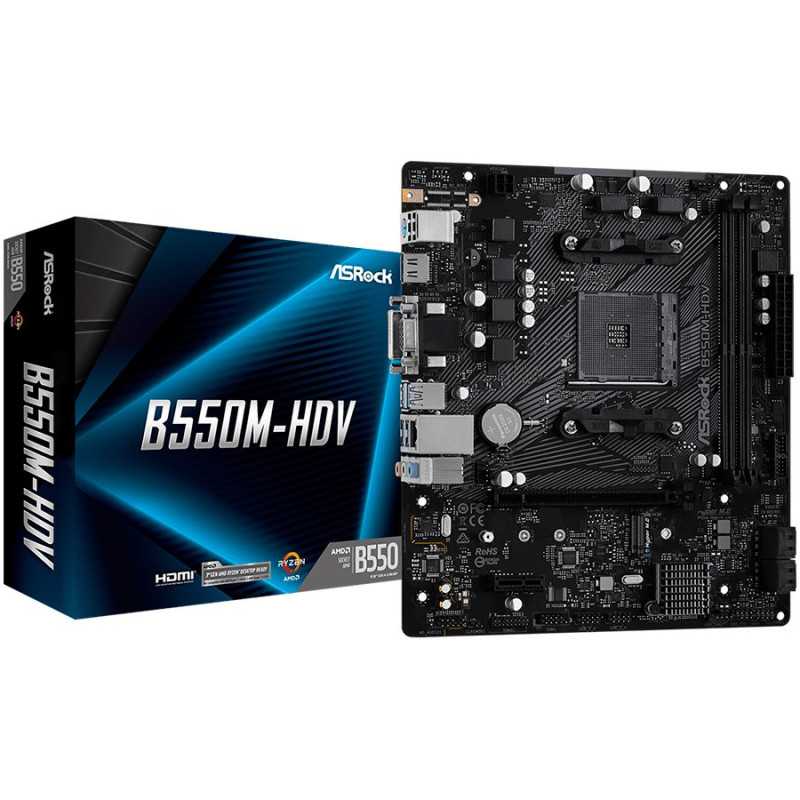 ASROCK MB (AM4, B550, 2xDDR4,1xPCIe x16,1xPCI Ex1, 6xSATA3 , M.2, DP,HDMI,DVI, USB 3.2) ATX - 1