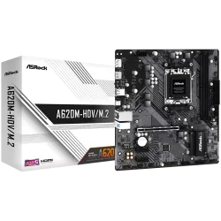 ASROCK MB Desktop A620M-HDV/M2, AM5, 2x DDR5, 1x PCIe 4.0 x16, 2x PCIe 3.0 x1, 1x Hyper M.2(PCIe Gen4x4), 2x SATA3 6.0 Gb/s, 1x 