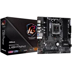 ASROCK B650M PG LIGHTNING AM5 Socket, 4x DDR5 7200+ Dual Channel RAM, PCIe 4.0 x16, 3.0 x16, 3x M.2 socket, 4x SATA 6GB, 17x USB