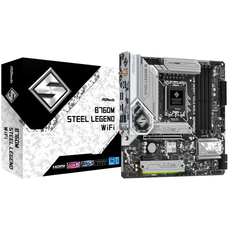 ASROCK B760M Steel Legend WiFi mATX LGA1700 DDR5 - 1