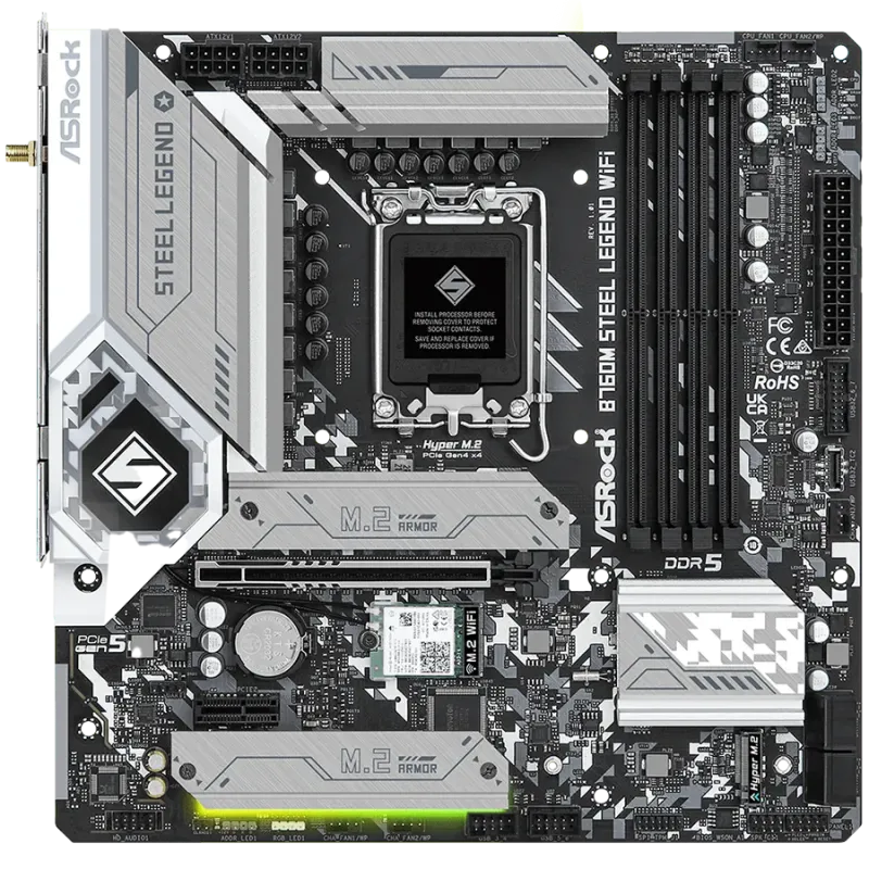 ASROCK B760M Steel Legend WiFi mATX LGA1700 DDR5 - 1
