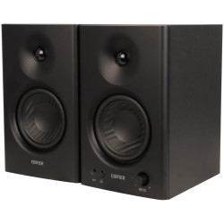 Edifier MR4 Active Studio Monitors, RCA, AUX, TRS, 1-inch Tweeters, 4-inch Woofers, 42W (RMS), Control Knob, Black - 2