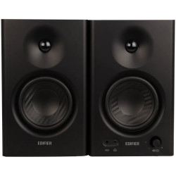 Edifier MR4 Active Studio Monitors, RCA, AUX, TRS, 1-inch Tweeters, 4-inch Woofers, 42W (RMS), Control Knob, Black - 3