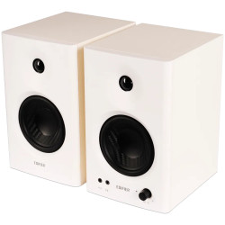 Edifier MR4 Active Studio Monitors, RCA, AUX, TRS, 1-inch Tweeters, 4-inch Woofers, 42W (RMS), Control Knob, White - 1