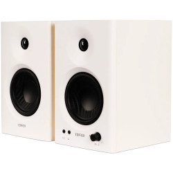 Edifier MR4 Active Studio Monitors, RCA, AUX, TRS, 1-inch Tweeters, 4-inch Woofers, 42W (RMS), Control Knob, White - 2