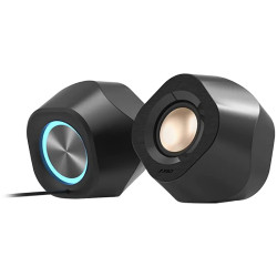 F&D V720 2.0 Multimedia Gaming Speakers, 8W (4Wx2), 2x2.25'' Speakers , BT 5.0/AUX/USB/Multi-color LED/Wire Control Design/Small