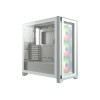 CORSAIR iCUE 4000X RGB Tempered Glass Mid-Tower White case - 1