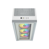 CORSAIR iCUE 4000X RGB Tempered Glass Mid-Tower White case - 2