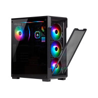 Computer кутия Corsair iCUE 220T RGB Airflow Mid-Tower, Black - 3