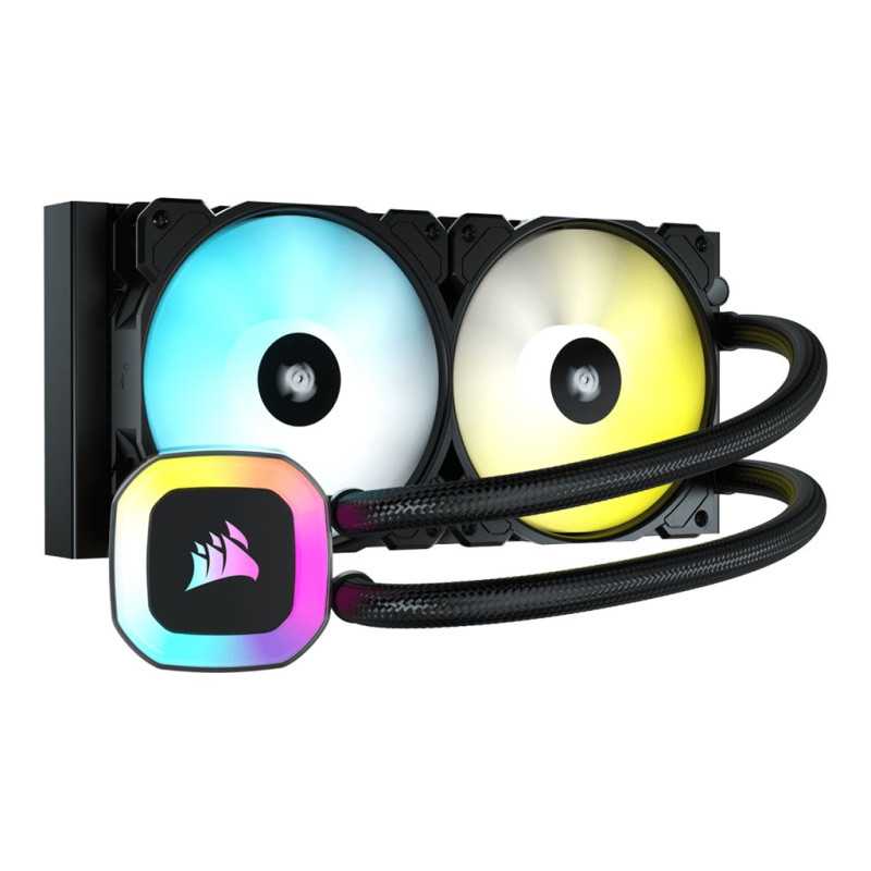 CORSAIR H100 RGB 240mm Radiator Liquid CPU Cooler - 1