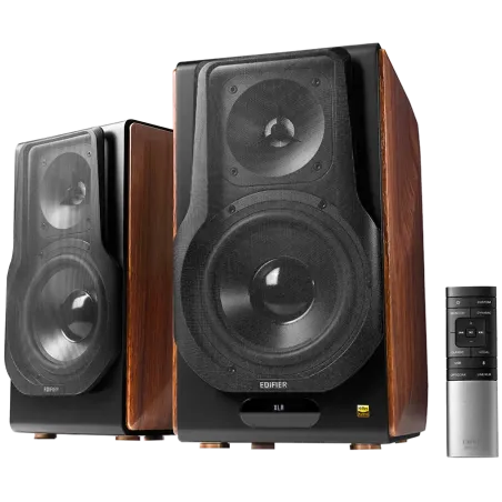 Edifier S3000MKII Active Bookshelf Speakers (2.0), Bluetooth V5.0, Balanced XLR, Optical, Coaxial, USB and Line inputs, Planar m