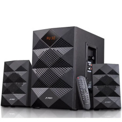 F&D A180X 2.1 Multimedia Speakers, 42W RMS (14Wx2+14W), 2x3'' Satellites + 5.25'' Subwoofer, BT 5.0/AUX/USB/FM/LED Display/Remot