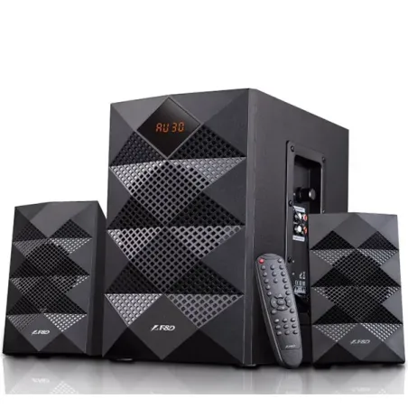 F&D A180X 2.1 Multimedia Speakers, 42W RMS (14Wx2+14W), 2x3'' Satellites + 5.25'' Subwoofer, BT 5.0/AUX/USB/FM/LED Display/Remot