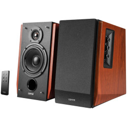 Edifier R1700BT 2.0 Bookshelf Speakers, BT V5.1, RCA, 0.75-inch Tweeters, 4-inch Drivers, 66W (RMS), Control Knobs and Remote Co
