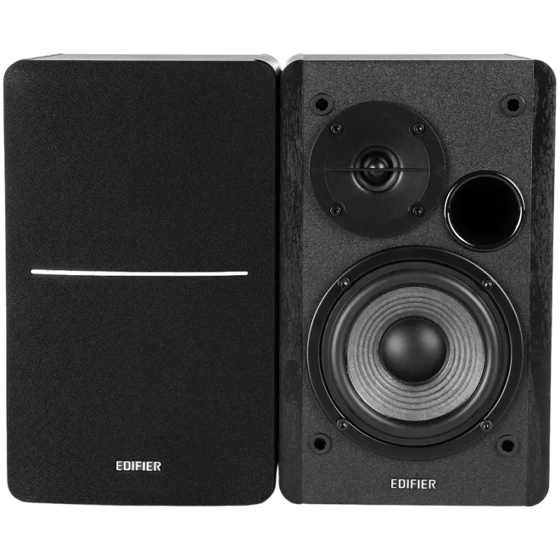 Edifier R1280DB 2.0 Bookshelf Speakers, BT V5.1, Optical, Coaxial, RCA, 0.5-inch Tweeters, 4-inch Drivers, 42W (RMS), Control Kn