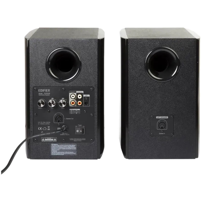 Edifier R2000DB 2.0 Bookshelf Speakers, Bluetooth, 3.5mm to RCA, Optical, 1-inch Tweeters, 5-inch Drivers, 120W (RMS), Control K