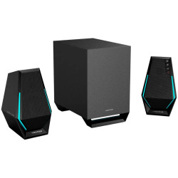Edifier G1500 MAX 2.1 Audio System, BT V5.3, USB, AUX, 2.5-inch Drivers, 4-inch Subwoofer, RGB Lighting, 30W (RMS), Black - 4