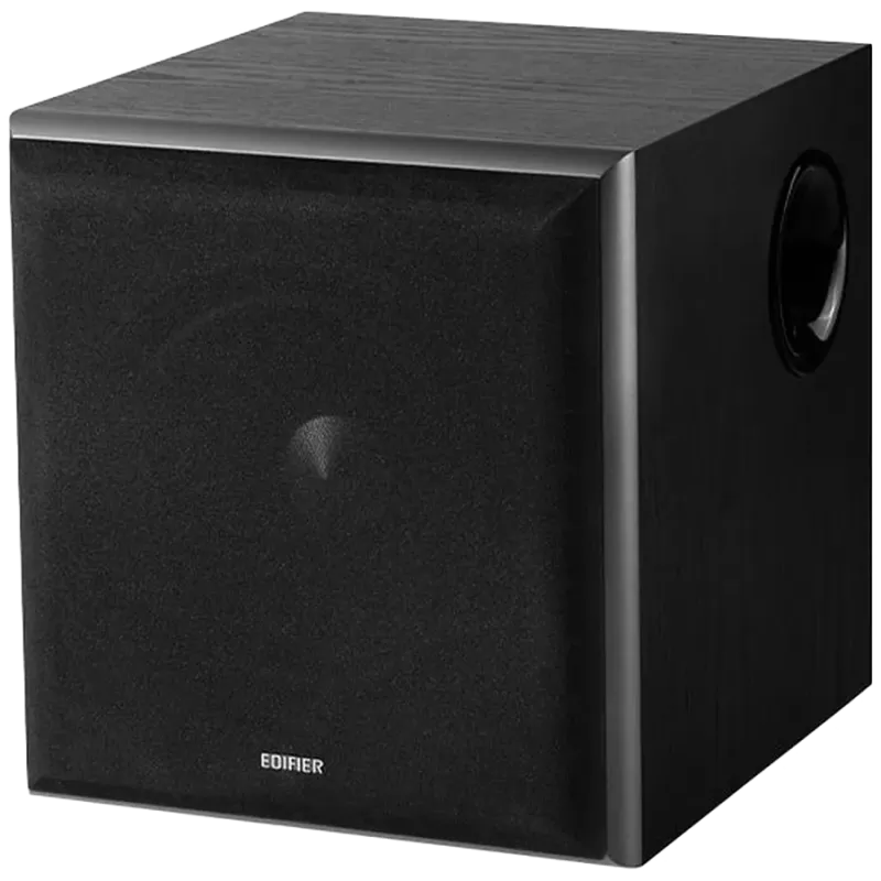 Edifier T5 Powered Subwoofer, 8" front-firing long-throw woofer, 70W RMS, low frequencies down to 38Hz, MDF cabinet with wood gr