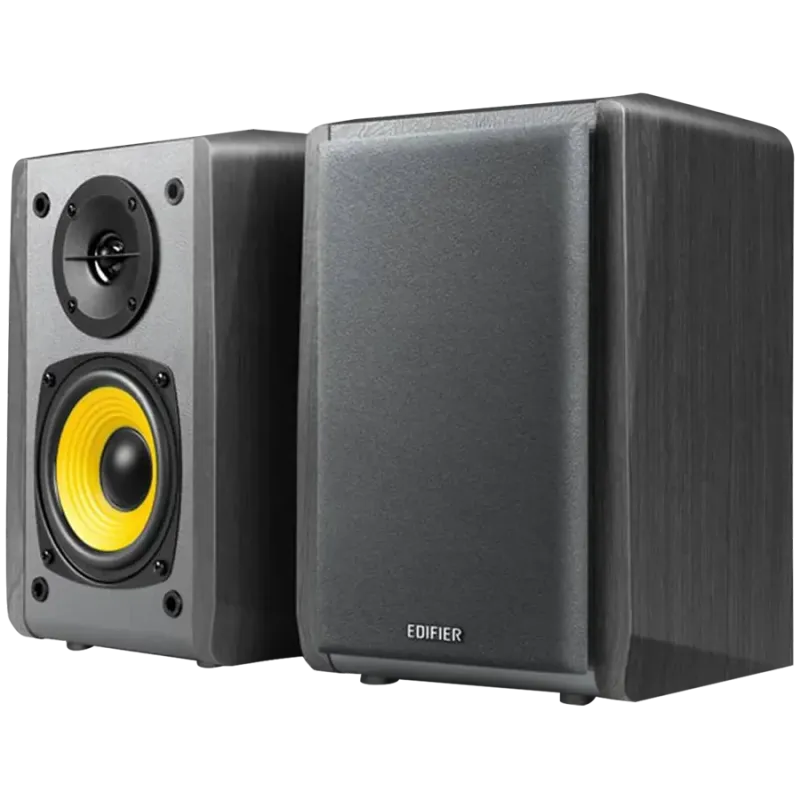 Edifier R1010BT Bookshelf Speakers, Bluetooth V5.1, Dual RCA Inputs, 4-inch Mid-Bass Drivers 0.5-inch Tweeters, 24 W RMS, Black 