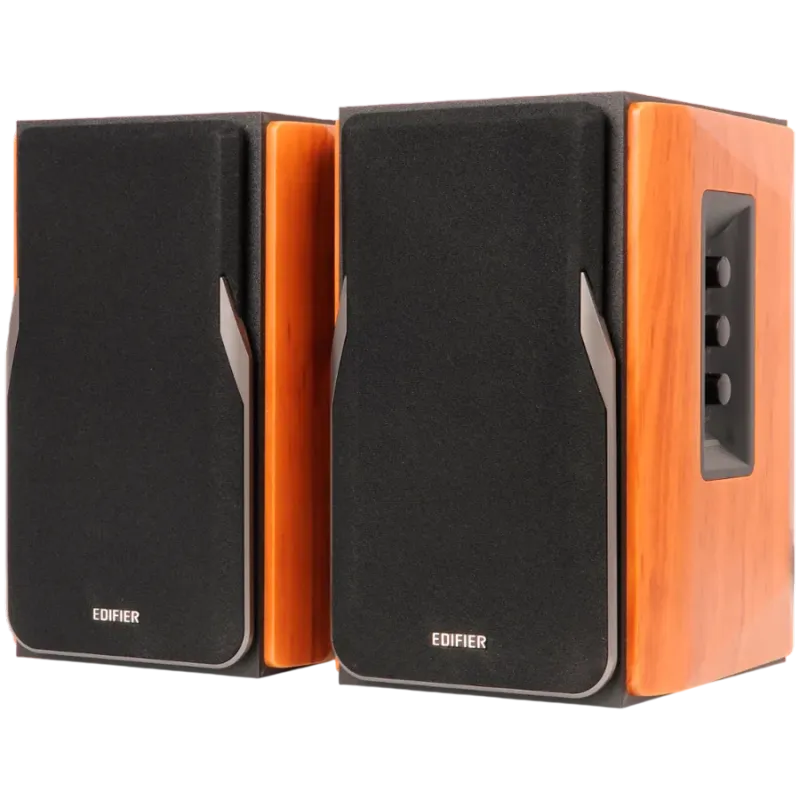 Edifier R1380DB 2.0 Bookshelf Speakers, BT V5.1, Optical, Coaxial, RCA, 1-inch Tweeters, 4-inch Drivers, 42W (RMS), Control Knob