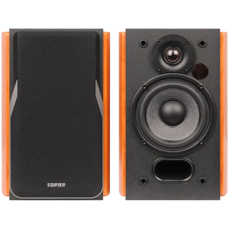 Edifier R1380DB 2.0 Bookshelf Speakers, BT V5.1, Optical, Coaxial, RCA, 1-inch Tweeters, 4-inch Drivers, 42W (RMS), Control Knob