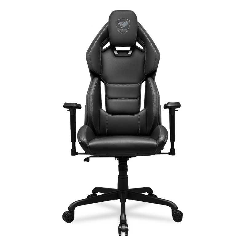 COUGAR Hotrod Black, Gaming Chair, High Density MoldShaping Foam, Hyper-Dura leatherette, Multi-zone backrest design, Up & Down 