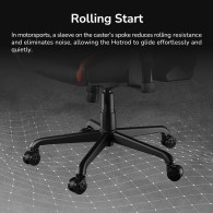 COUGAR Hotrod, Gaming Chair, High Density MoldShaping Foam, Hyper-Dura leatherette, Multi-zone backrest design, Up & Down Adjust