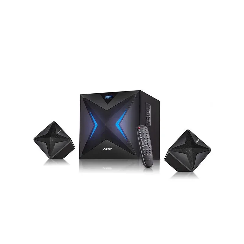 F&D F550X 2.1 Multimedia Speakers, 56W RMS (14Wx2+28W), 2x3'' Satellites + 6.5'' Subwoofer, BT 5.0/NFC/AUX/USB/FM/SD card reader