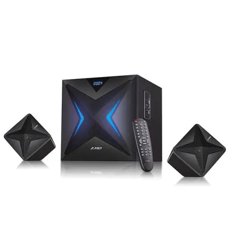 F&D F550X 2.1 Multimedia Speakers, 56W RMS (14Wx2+28W), 2x3'' Satellites + 6.5'' Subwoofer, BT 5.0/NFC/AUX/USB/FM/SD card reader