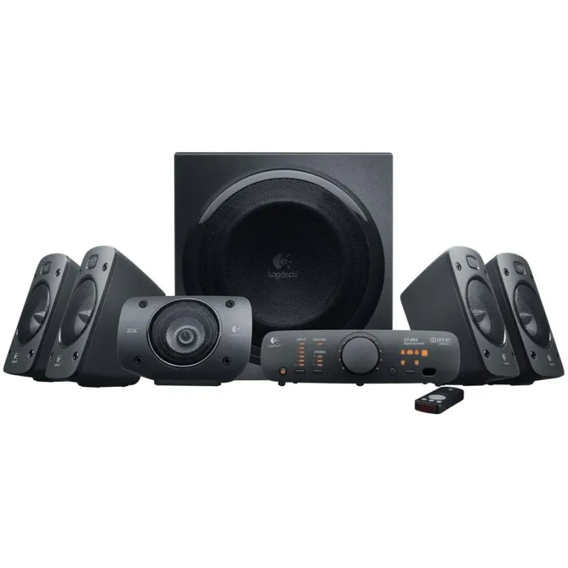 LOGITECH Z906 THX Surround Sound 5.1 Speakers - BLACK - 3.5 MM - 1