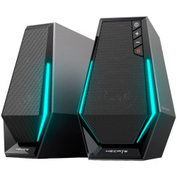 Edifier G1500 2.0 Audio System, BT V5.3, USB, AUX, 2.5-inch Drivers, RGB Lighting, 5W (RMS), Black - 1