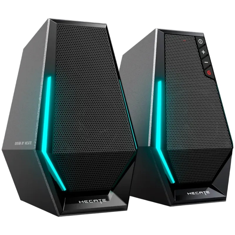 Edifier G1500 2.0 Audio System, BT V5.3, USB, AUX, 2.5-inch Drivers, RGB Lighting, 5W (RMS), Black - 1