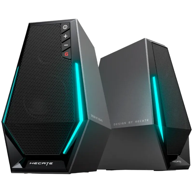 Edifier G1500 2.0 Audio System, BT V5.3, USB, AUX, 2.5-inch Drivers, RGB Lighting, 5W (RMS), Black - 1