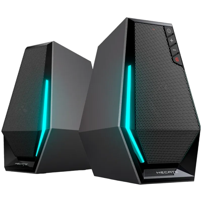 Edifier G1500 2.0 Audio System, BT V5.3, USB, AUX, 2.5-inch Drivers, RGB Lighting, 5W (RMS), Black - 1