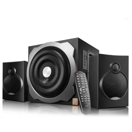 F&D A521X 2.1 Multimedia Speakers, 52W RMS (16Wx2+20W), 2x4'' Satellites + 6.5'' Subwoofer, BT 4.0/AUX/USB/FM/Remote Control/Woo