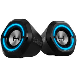 Edifier G1000 2.0 Audio System, BT V5.3, USB, AUX, 2.5-inch Drivers, RGB Lighting, 5W (RMS), Black - 1