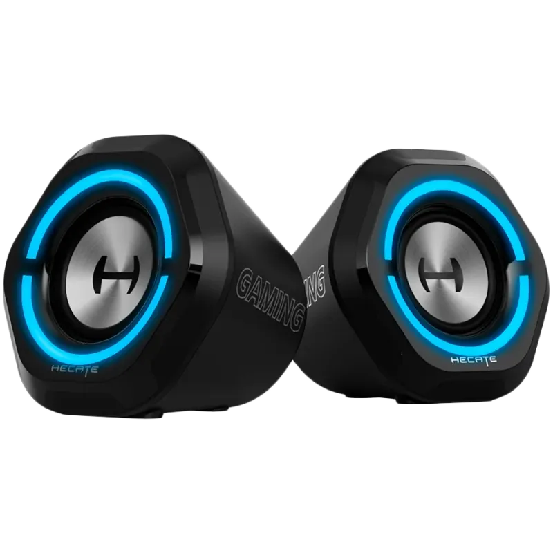 Edifier G1000 2.0 Audio System, BT V5.3, USB, AUX, 2.5-inch Drivers, RGB Lighting, 5W (RMS), Black - 1