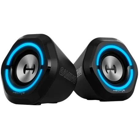 Edifier G1000 2.0 Audio System, BT V5.3, USB, AUX, 2.5-inch Drivers, RGB Lighting, 5W (RMS), Black - 1