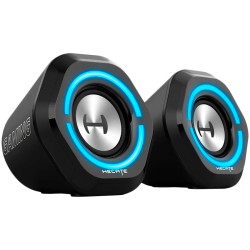 Edifier G1000 2.0 Audio System, BT V5.3, USB, AUX, 2.5-inch Drivers, RGB Lighting, 5W (RMS), Black - 2