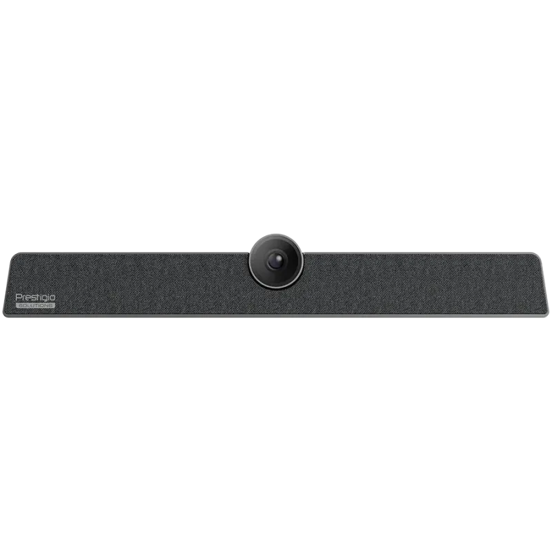 Prestigio Solutions Video Conferencing Collaboration Bar Alpha: UHD, 12MP, 6 mic, 8m (Range), Connection via USB Type-C or AUX -