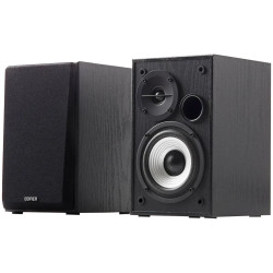 Edifier R980T 2.0 Bookshelf Speakers, Dual RCA and 3.5mm headphone output, 0.5-inch Tweeters, 4-inch Bass Drivers, 24W (RMS), Bl