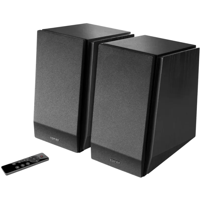 Edifier R1855DB 2.0 Bookshelf Speakers, BT V5.1, Optical, Coaxial, RCA, 0.75-inch Tweeters, 4-inch Drivers, Sub-Out, 70W (RMS), 