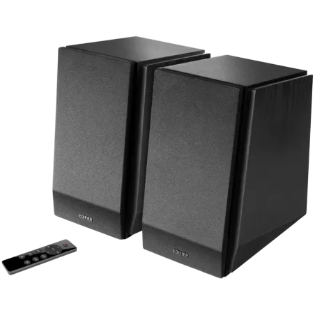 Edifier R1855DB 2.0 Bookshelf Speakers, BT V5.1, Optical, Coaxial, RCA, 0.75-inch Tweeters, 4-inch Drivers, Sub-Out, 70W (RMS), 