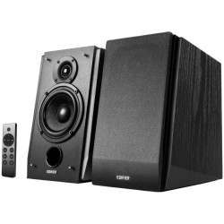 Edifier R1855DB 2.0 Bookshelf Speakers, BT V5.1, Optical, Coaxial, RCA, 0.75-inch Tweeters, 4-inch Drivers, Sub-Out, 70W (RMS), 