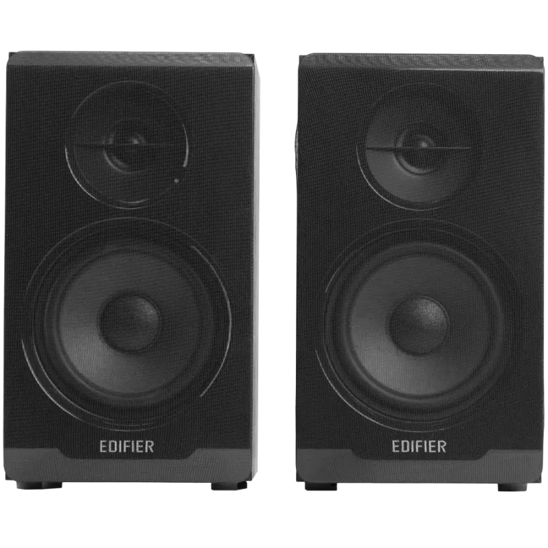 Edifier R33BT 2.0 Bookshelf Speakers, BT V5.0, AUX, 0.5-inch Tweeters, 3.5-inch Drivers, 10W (RMS), Control Buttons, Black - 1