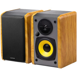 Edifier R1010BT Bookshelf Speakers, Bluetooth V5.1, Dual RCA Inputs, 4-inch Mid-Bass Drivers 0.5-inch Tweeters, 24 W RMS, Brown 