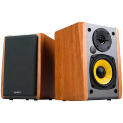 Edifier R1010BT Bookshelf Speakers, Bluetooth V5.1, Dual RCA Inputs, 4-inch Mid-Bass Drivers 0.5-inch Tweeters, 24 W RMS, Brown 
